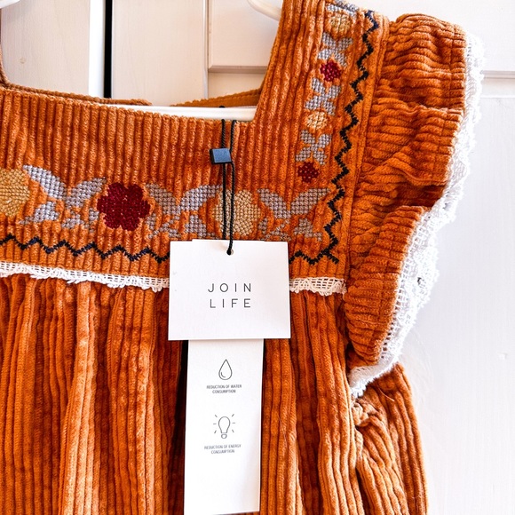 NWT! Zara BabyGirl Embroidered Corduroy Romper - 4/5 years - Picture 3 of 3